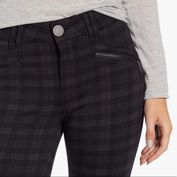 Wit & Wisdom Ab-Solution Ponte Black & Gray Plaid Skinny Pants Size 0 NWT - Picture 7 of 13